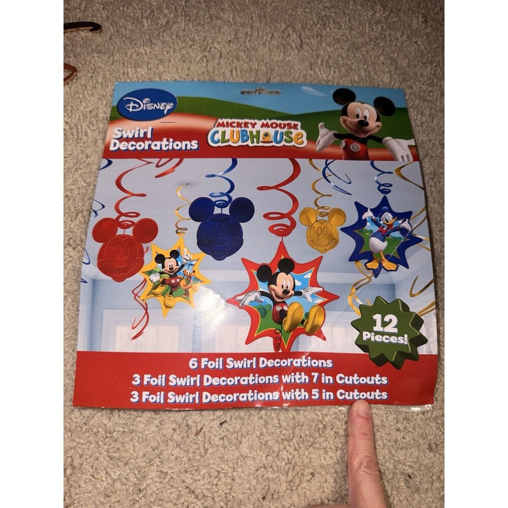 Disney Mickey Mouse Swirl Party Decorations Foil Donald Color Banner Decor
